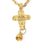 Chanel CC Cross Bell Pendant Gold Plated — view 2