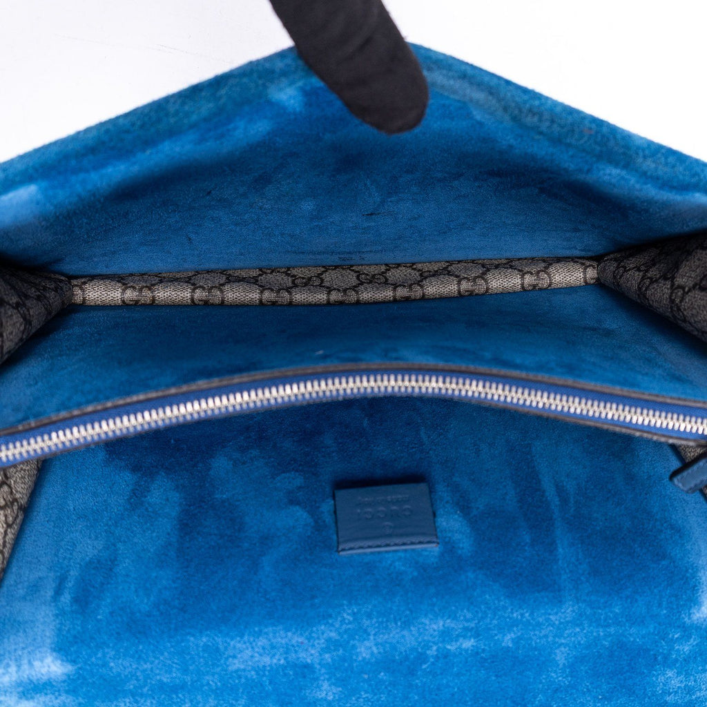 Gucci Tiger Dionysus Chain Crossbody Beige Blue Supreme Canvasa — view 9