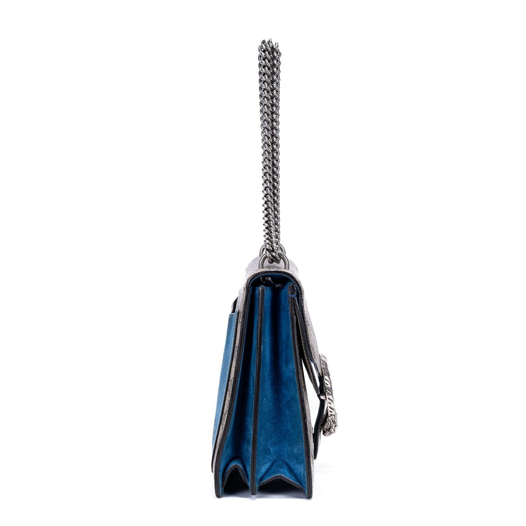 Gucci Tiger Dionysus Chain Crossbody Beige Blue Supreme Canvasa — view 4