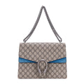 Gucci Tiger Dionysus Chain Crossbody Beige Blue Supreme Canvasa