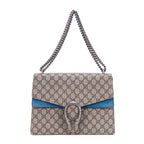 Gucci Tiger Dionysus Chain Crossbody Beige Blue Supreme Canvasa