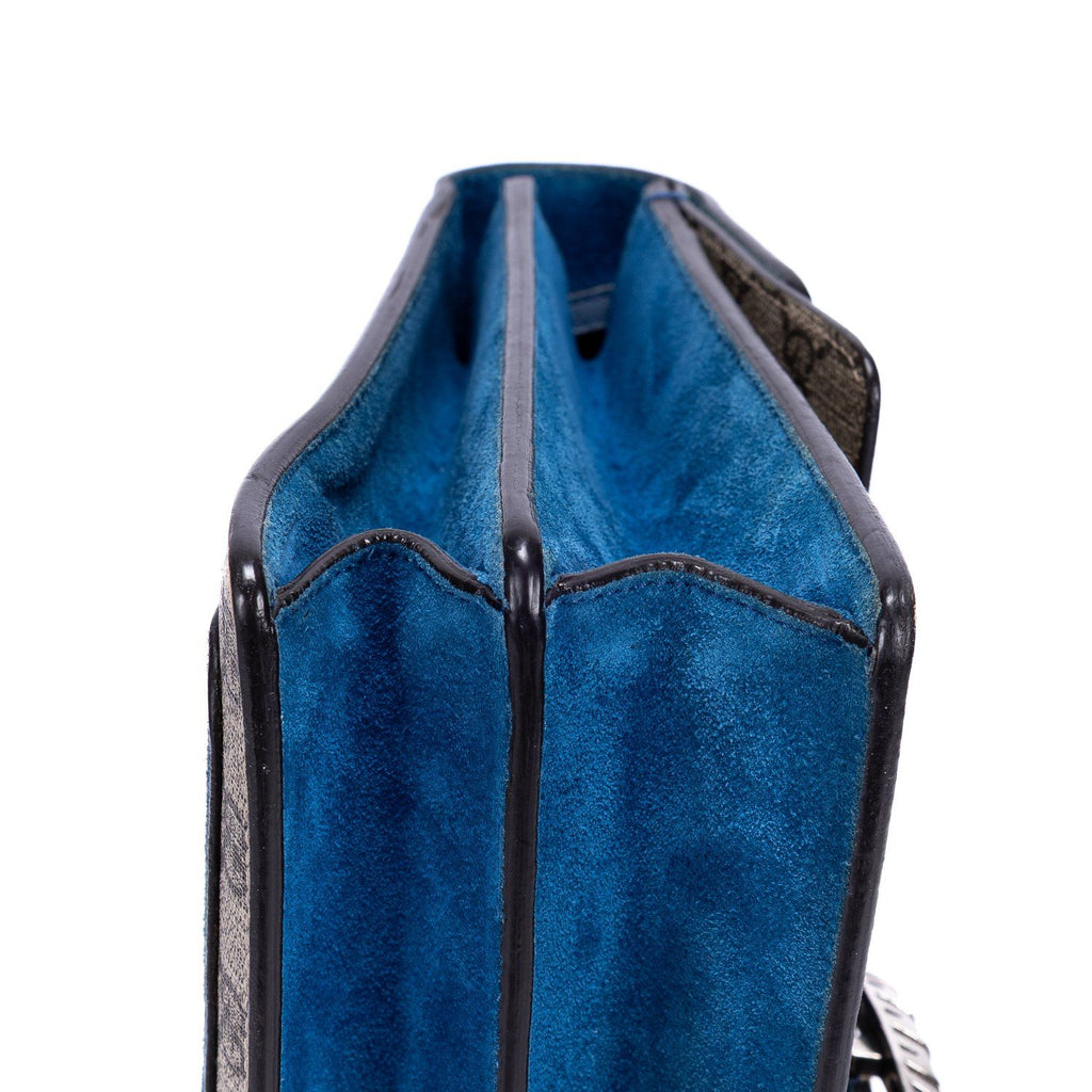 Gucci Tiger Dionysus Chain Crossbody Beige Blue Supreme Canvasa — view 8