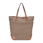 Gucci Tote Beige Brown Monogram Canvas a with Charm — view 5