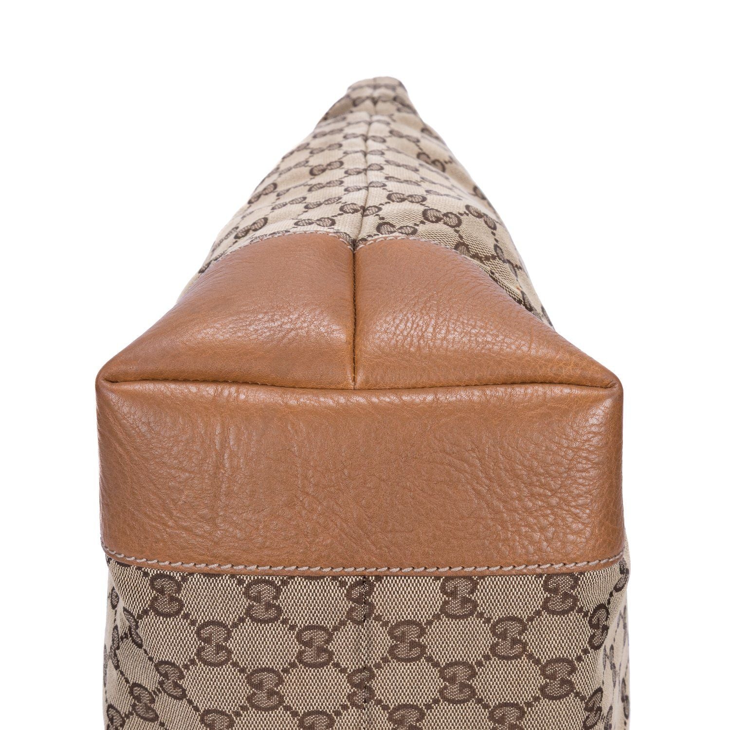 Gucci Tote Beige Brown Monogram Canvas a with Charm — view 8