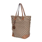Gucci Tote Beige Brown Monogram Canvas a with Charm — view 2