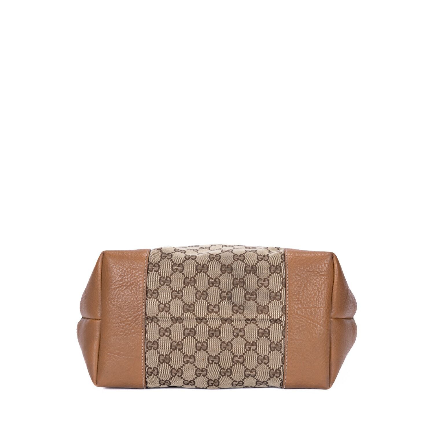 Gucci Tote Beige Brown Monogram Canvas a with Charm — view 6