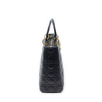 Dior Large Lady Dior Zip Black Canada Lambskin Leather Handbag — view 4