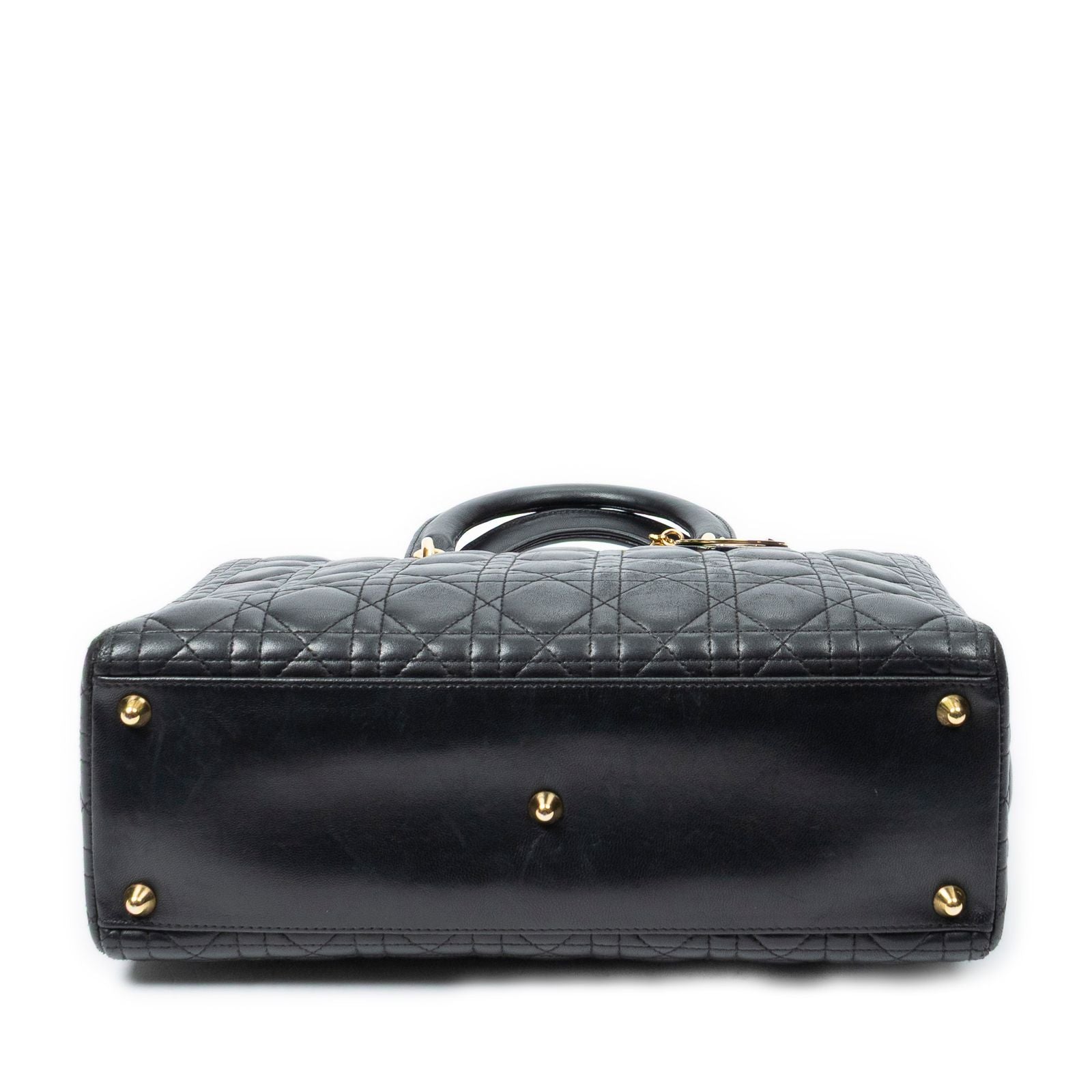 Dior Large Lady Dior Zip Black Canada Lambskin Leather Handbag — view 6