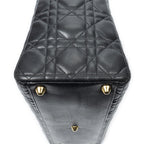 Dior Large Lady Dior Zip Black Canada Lambskin Leather Handbag — view 7