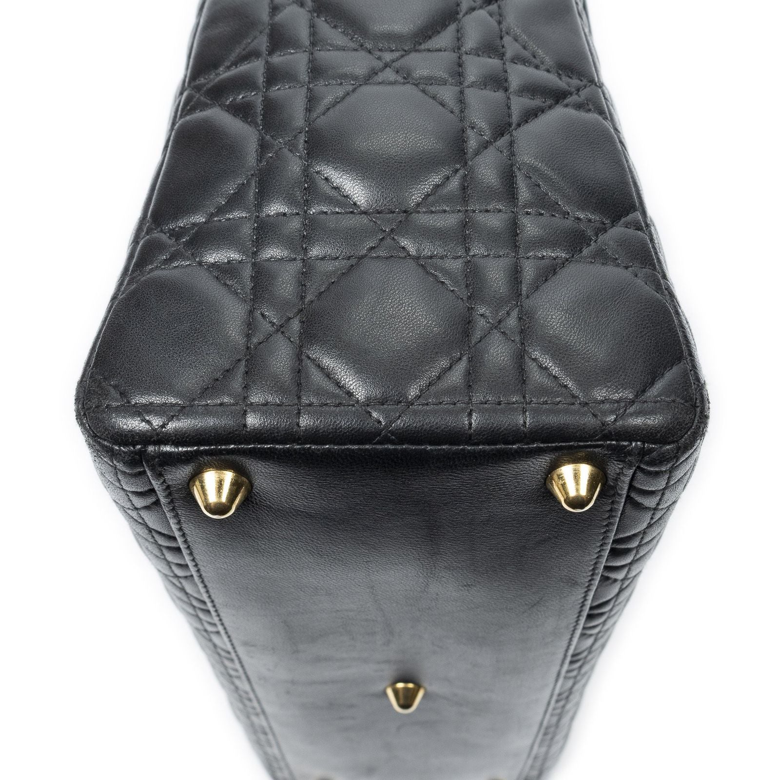 Dior Large Lady Dior Zip Black Canada Lambskin Leather Handbag — view 7
