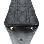 Dior Large Lady Dior Zip Black Canada Lambskin Leather Handbag — view 8