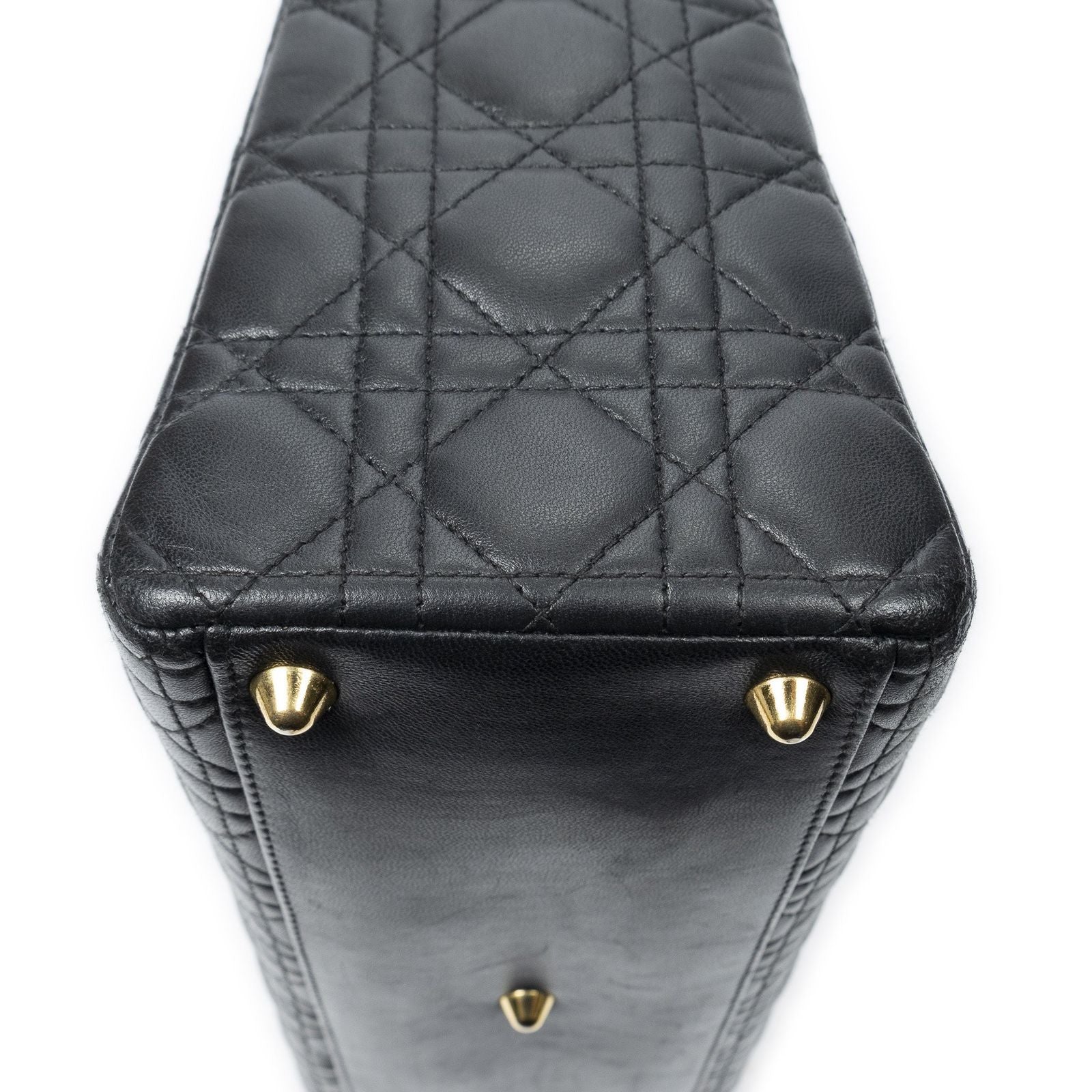 Dior Large Lady Dior Zip Black Canada Lambskin Leather Handbag — view 8