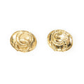 Chanel CC Oval Clip on Earrings Gold Plated
