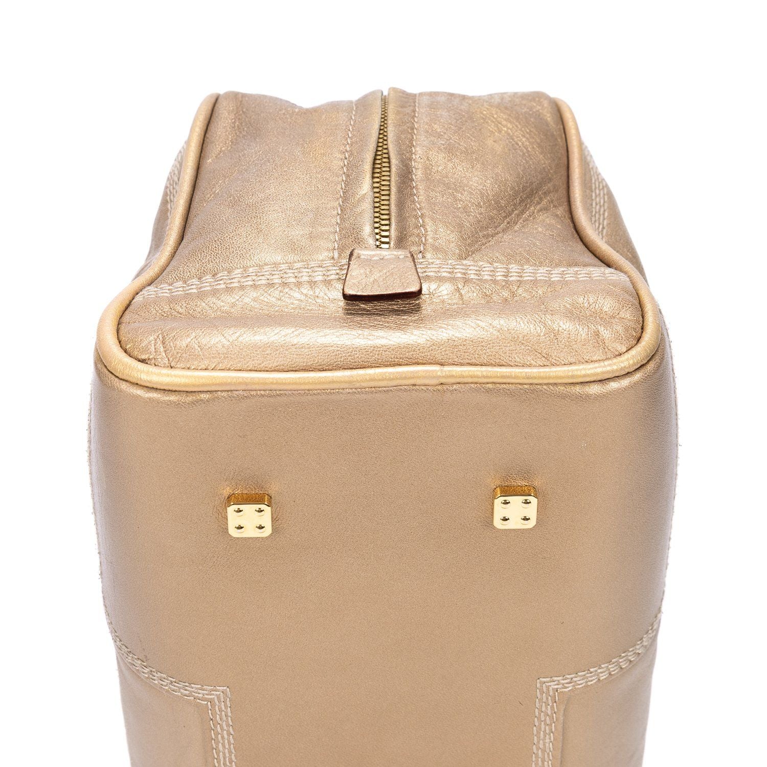 Loeweamazona 28 Tote Gold Calfskin Leather — view 7