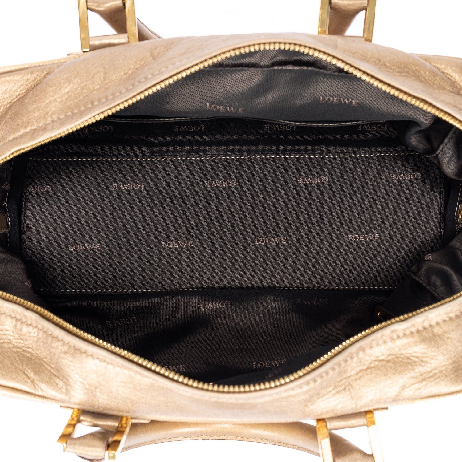 Loeweamazona 28 Tote Gold Calfskin Leather — view 9
