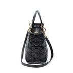 Dior Lady Dior Zip Black Canada Lambskin Leather Handbag — view 4