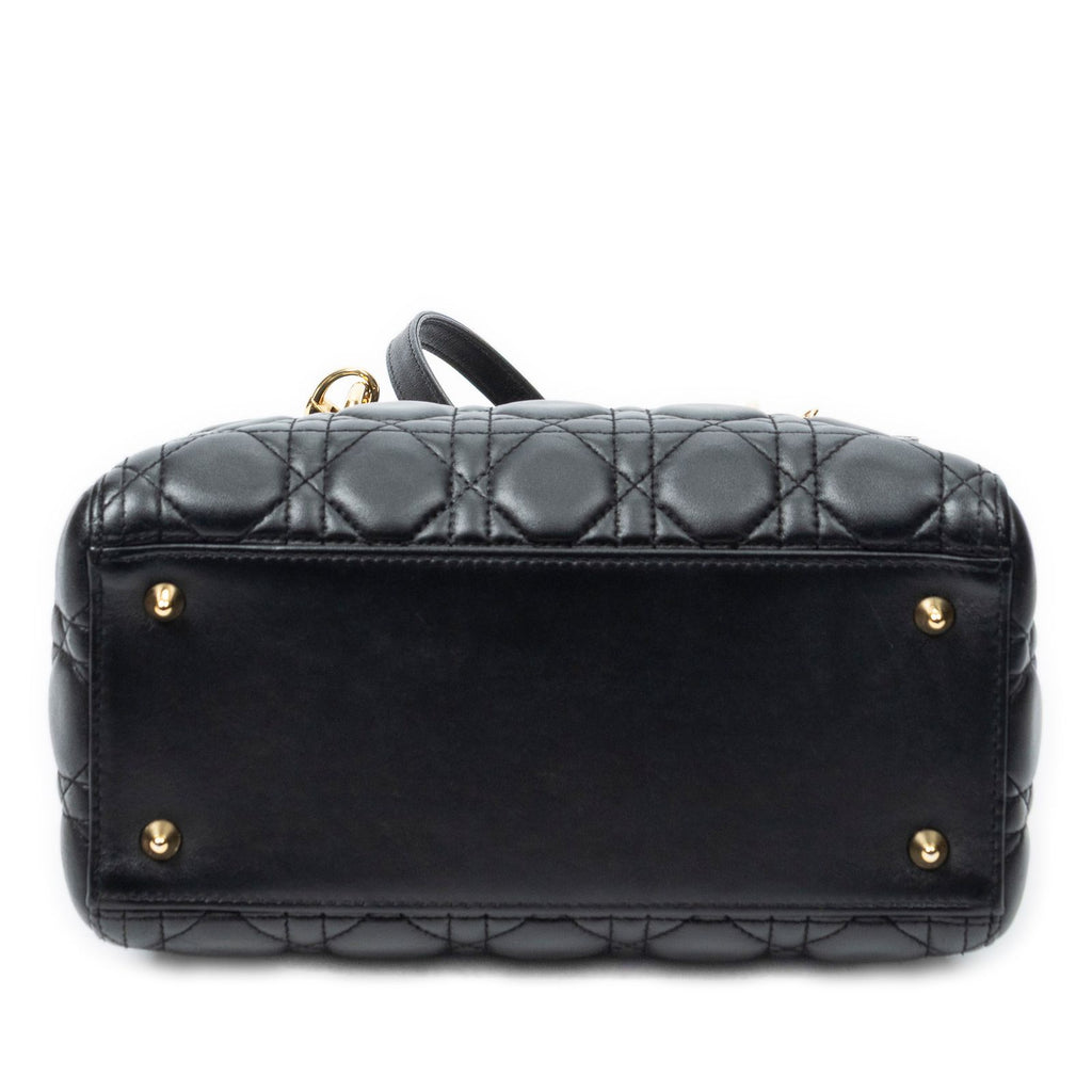 Dior Lady Dior Zip Black Canada Lambskin Leather Handbag — view 6