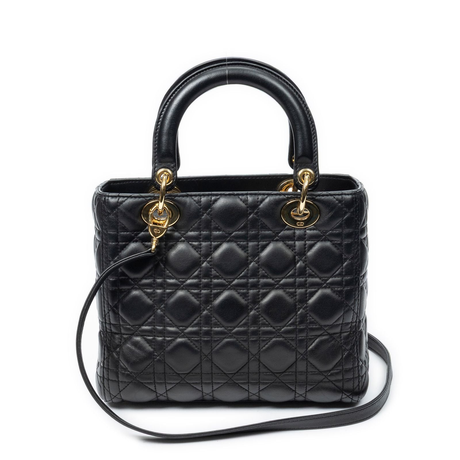 Dior Lady Dior Zip Black Canada Lambskin Leather Handbag — view 5