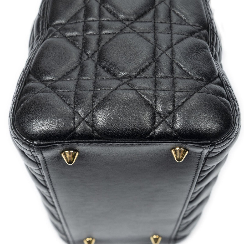 Dior Lady Dior Zip Black Canada Lambskin Leather Handbag — view 8