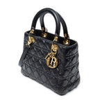 Dior Lady Dior Zip Black Canada Lambskin Leather Handbag — view 2