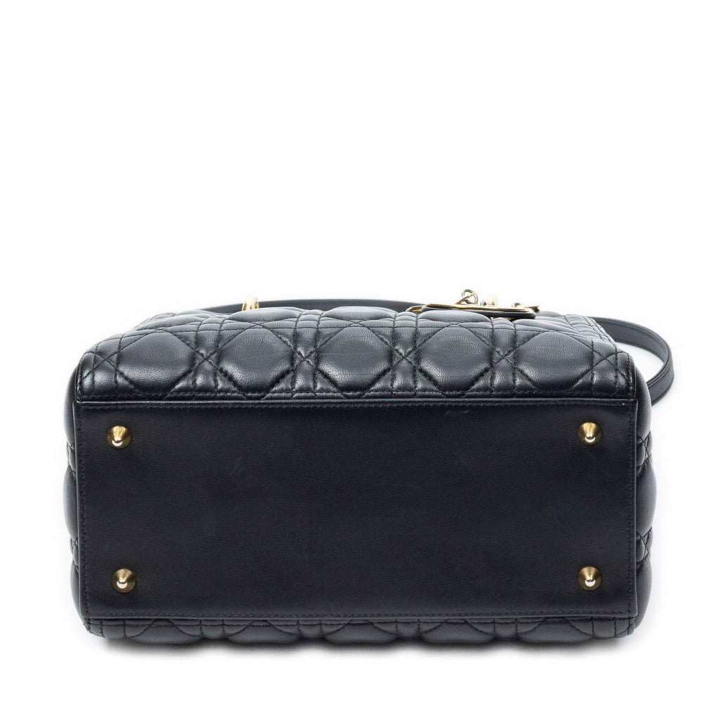 Dior Lady Dior Zip Black Canada Lambskin Leather Handbag — view 6
