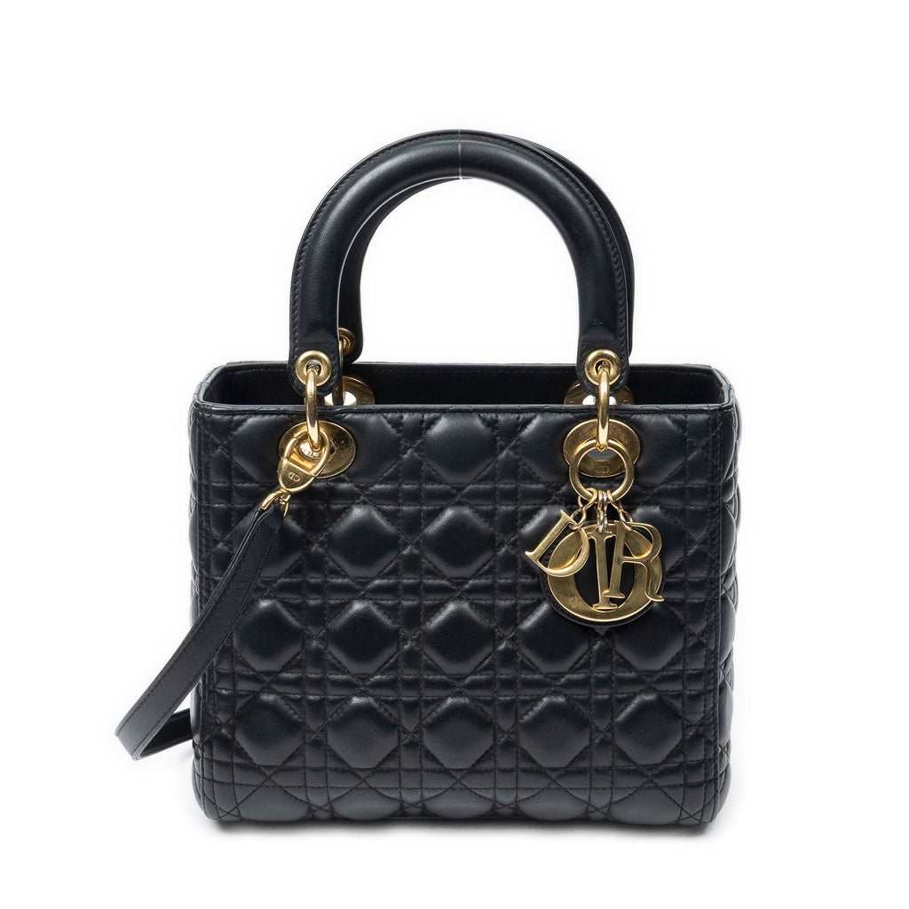 Dior Lady Dior Zip Black Canada Lambskin Leather Handbag