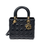 Dior Lady Dior Zip Black Canada Lambskin Leather Handbag