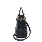 Dior Lady Dior Zip Black Canada Lambskin Leather Handbag — view 4
