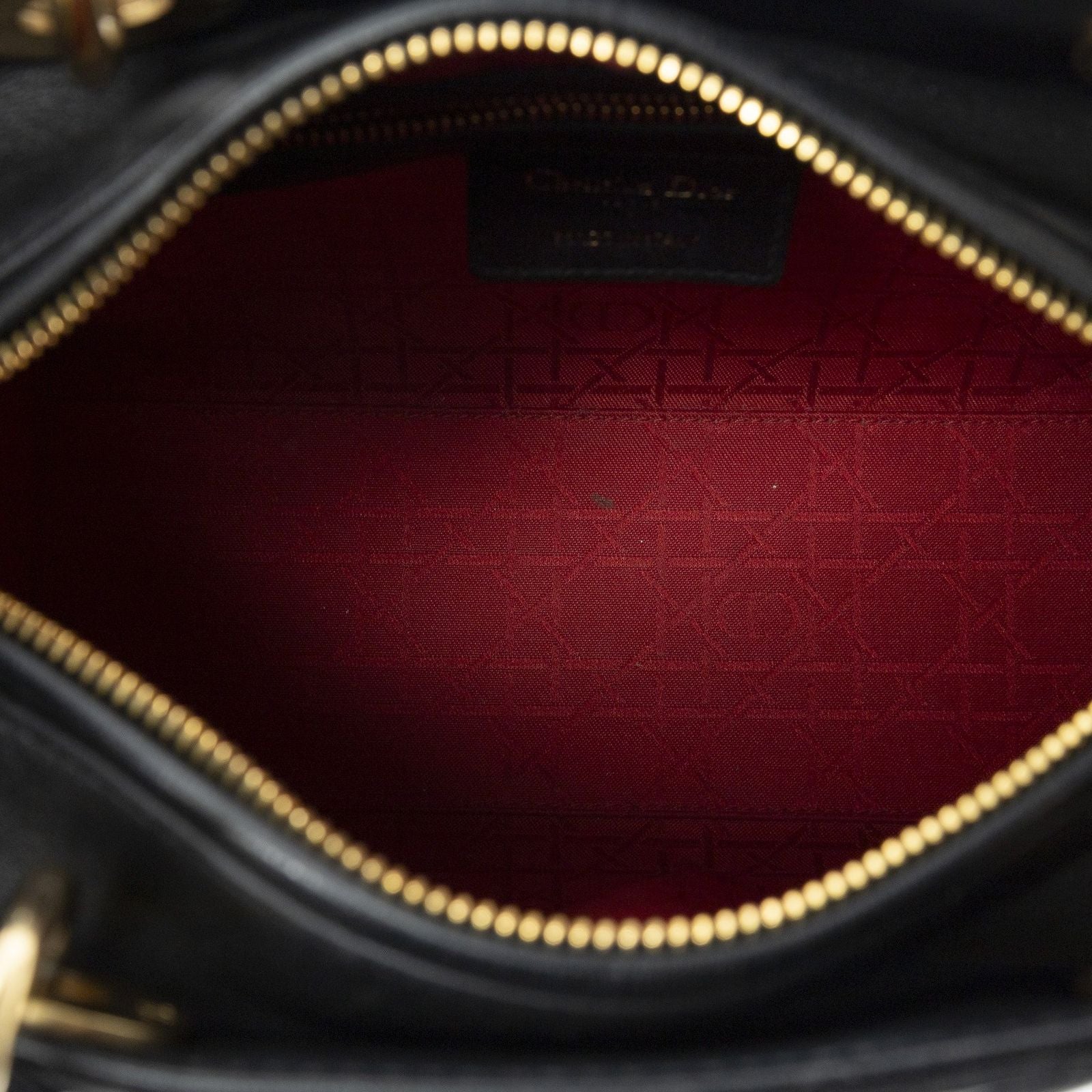 Dior Lady Dior Zip Black Canada Lambskin Leather Handbag — view 9