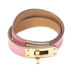 Hermes Kelly Double Tour Bracelet Pink Swift Leather