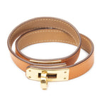 Hermes Kelly Double Tour Bracelet Orange Swift Leather
