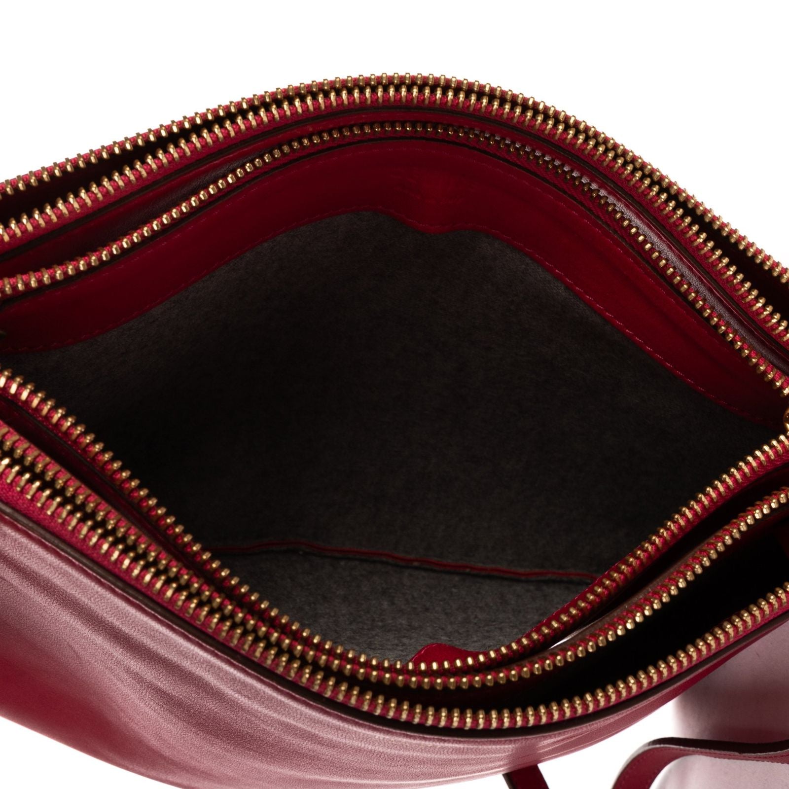 Celine Large Trio Crossbody Red Lambskin Leather — view 9