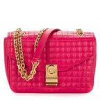 Celine Flap Cross Belt Bag Pink Matelasse We Blazer