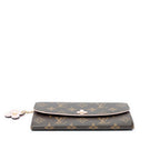 Louis Vuitton Emilie Wallet Brown Fuchsia Monogram Blooma — view 3