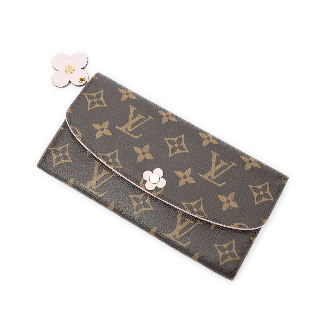 Louis Vuitton Emilie Wallet Brown Fuchsia Monogram Blooma