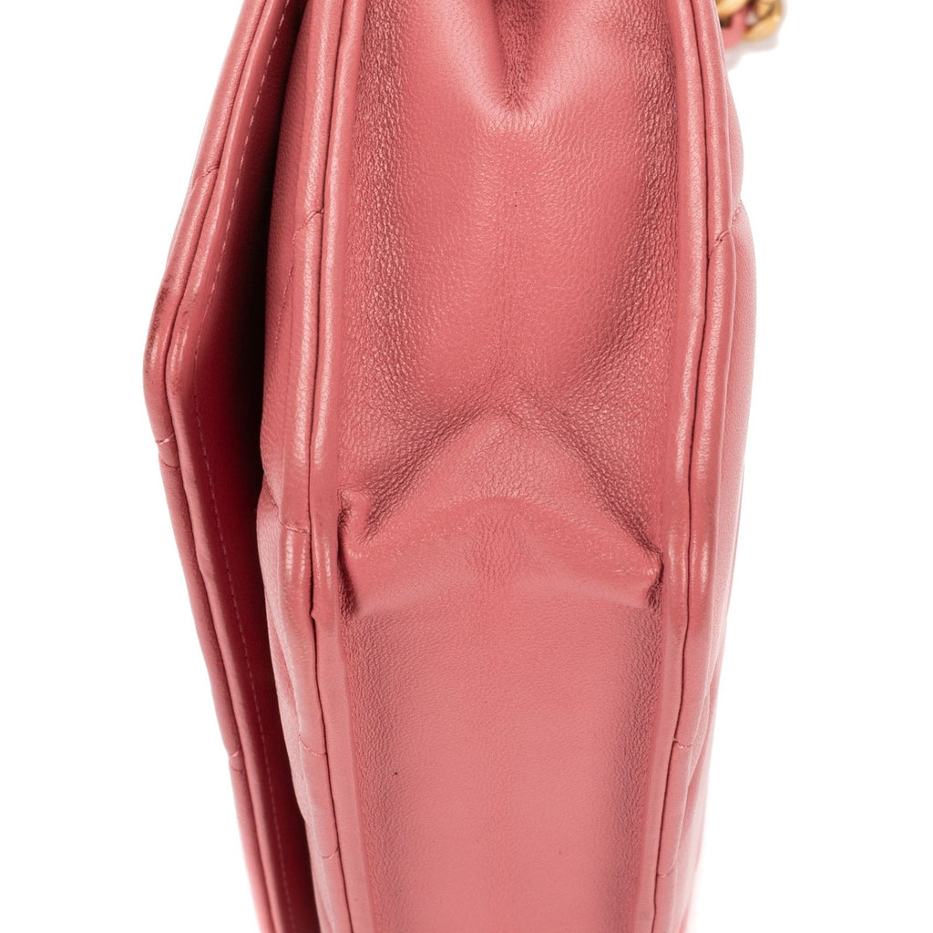Chanel Chain Wallet Pink Quilted Caviar Leather Shoulder — view 8