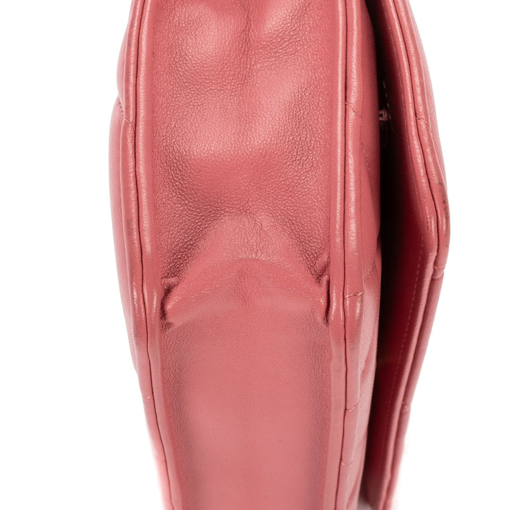Chanel Chain Wallet Pink Quilted Caviar Leather Shoulder — view 7