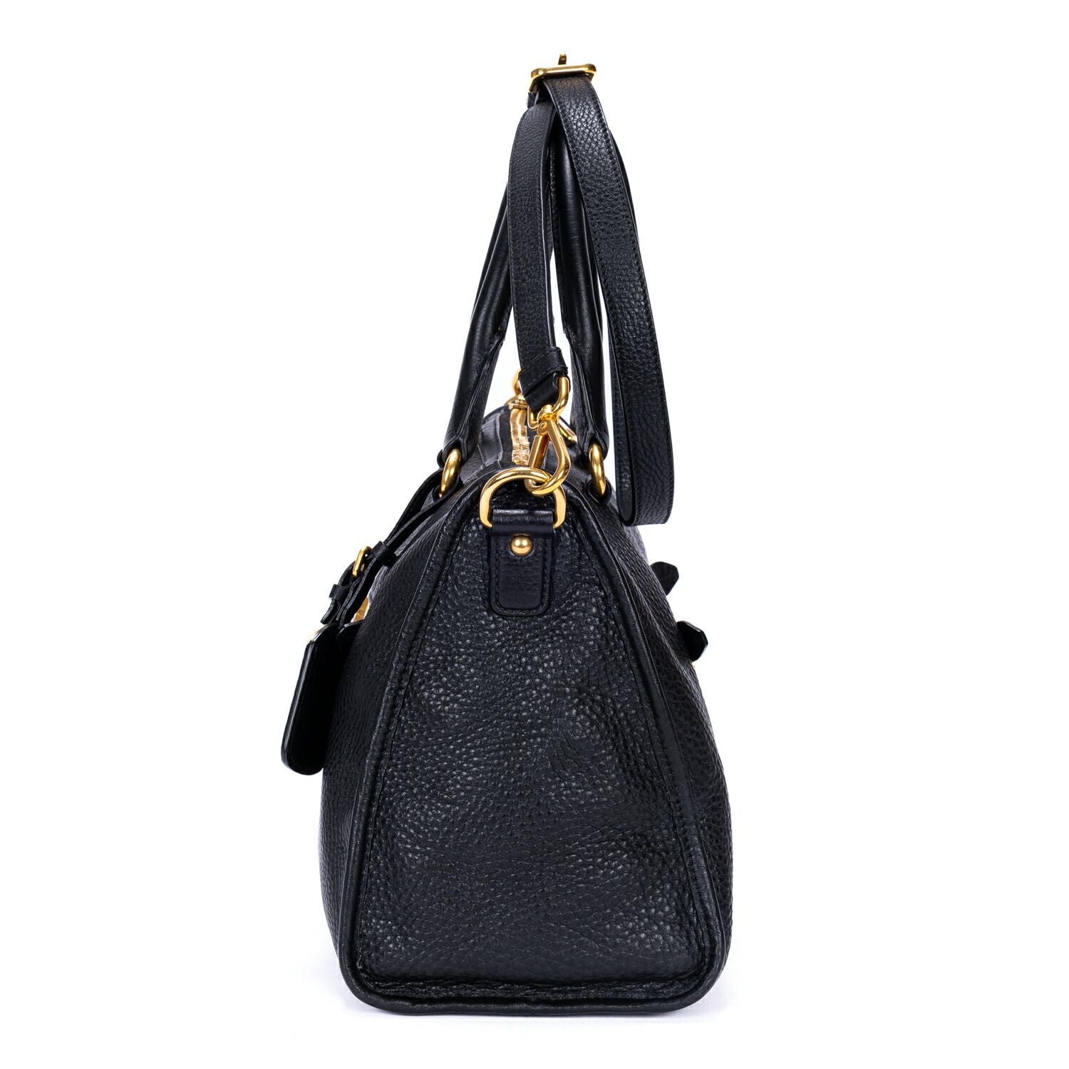 Prada Motor Tote Black Vitello Dyno — view 3