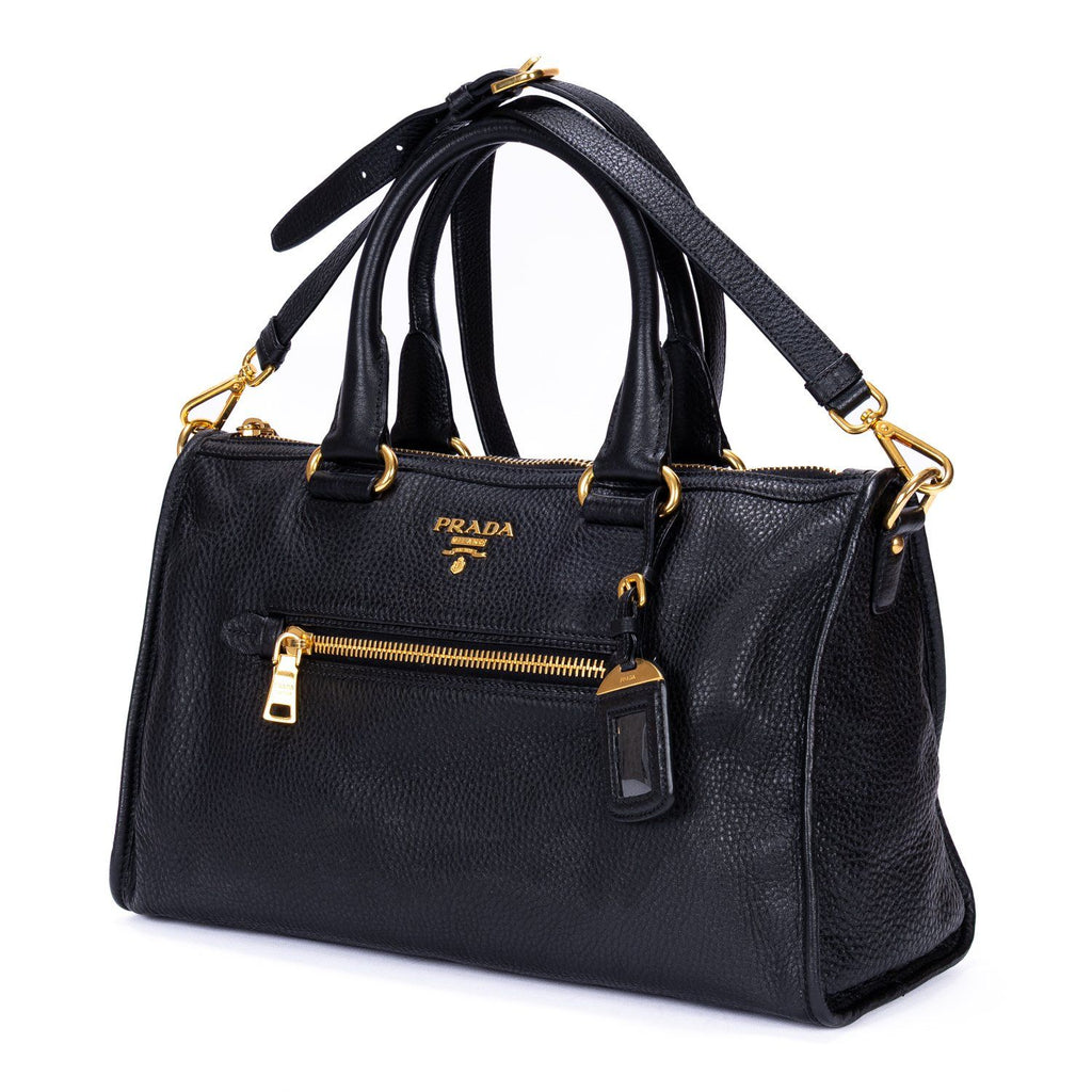 Prada Motor Tote Black Vitello Dyno — view 2