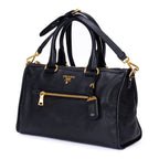 Prada Motor Tote Black Vitello Dyno — view 2