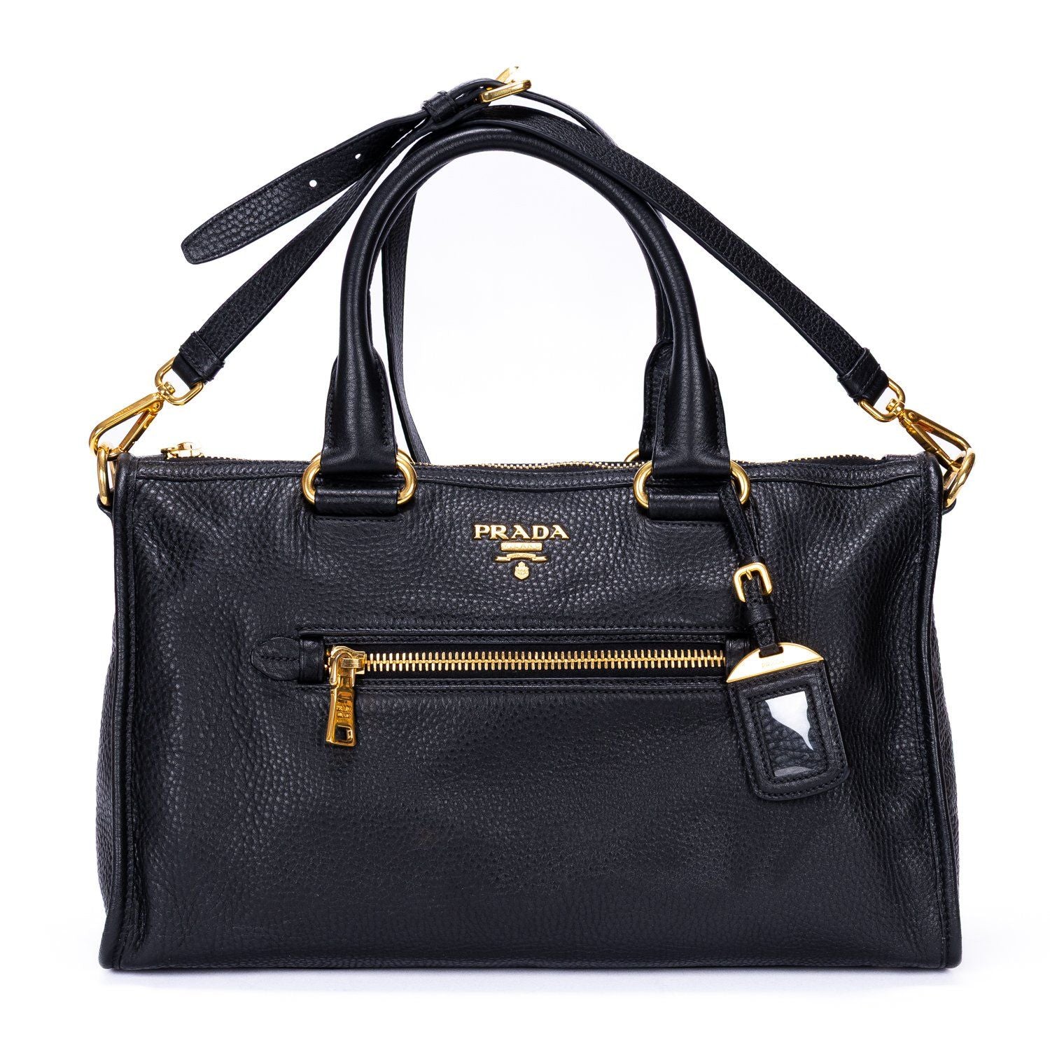 Prada Motor Tote Black Vitello Dyno