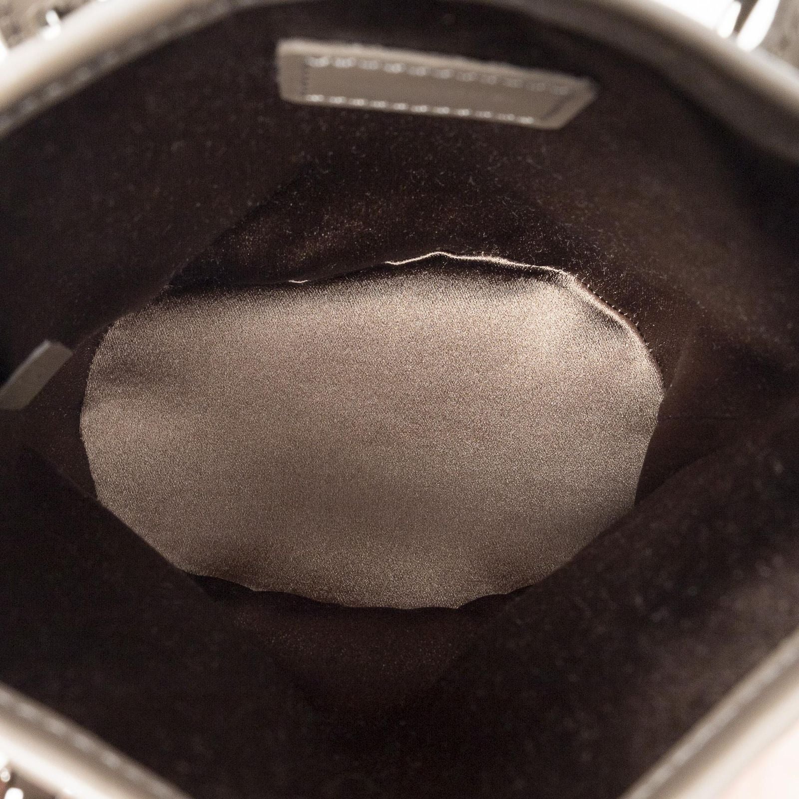 Louis Vuitton Micro Mini Bucket Taupe Monogram Satin — view 9