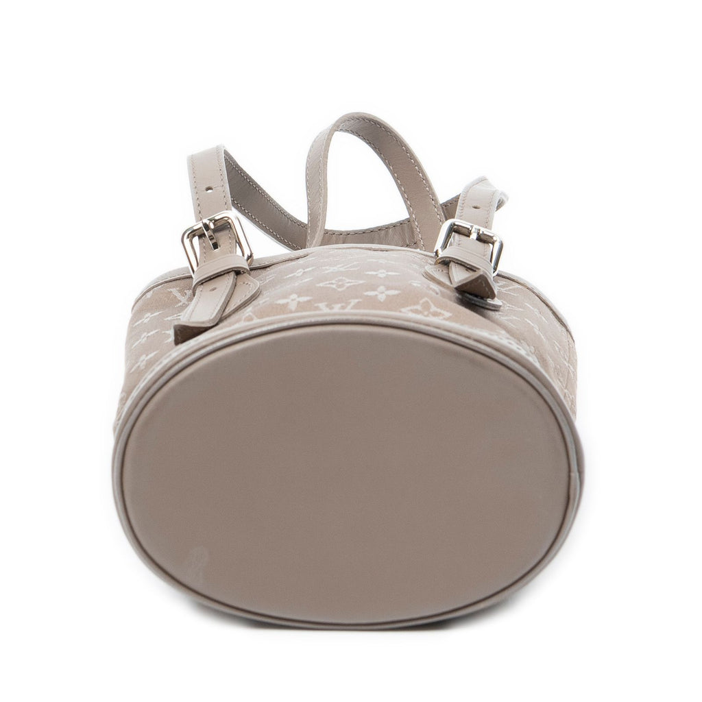 Louis Vuitton Micro Mini Bucket Taupe Monogram Satin — view 6