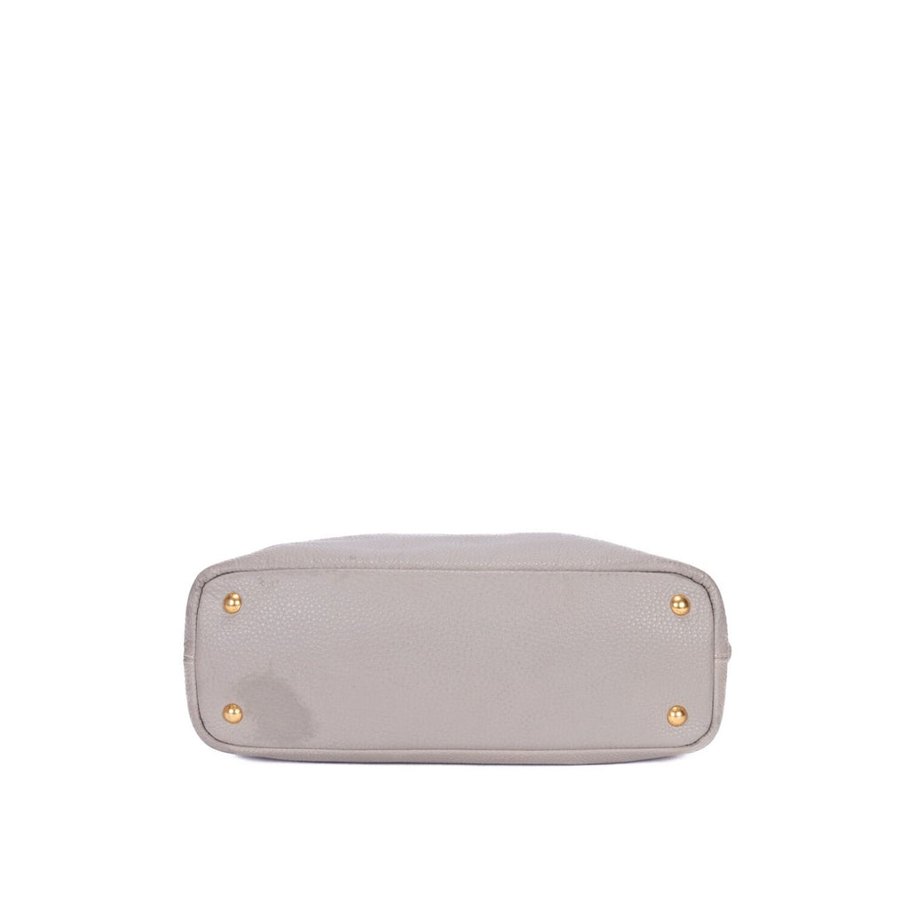 Prada Side Zip Tote Gray Vitello Dyno — view 6