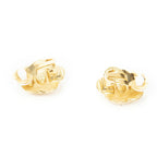 Chanel CC Camellia Clip on Earrings Gold Plated — view 2