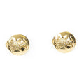 Chanel CC Logo Round Clip Type Earrings Gold Plated