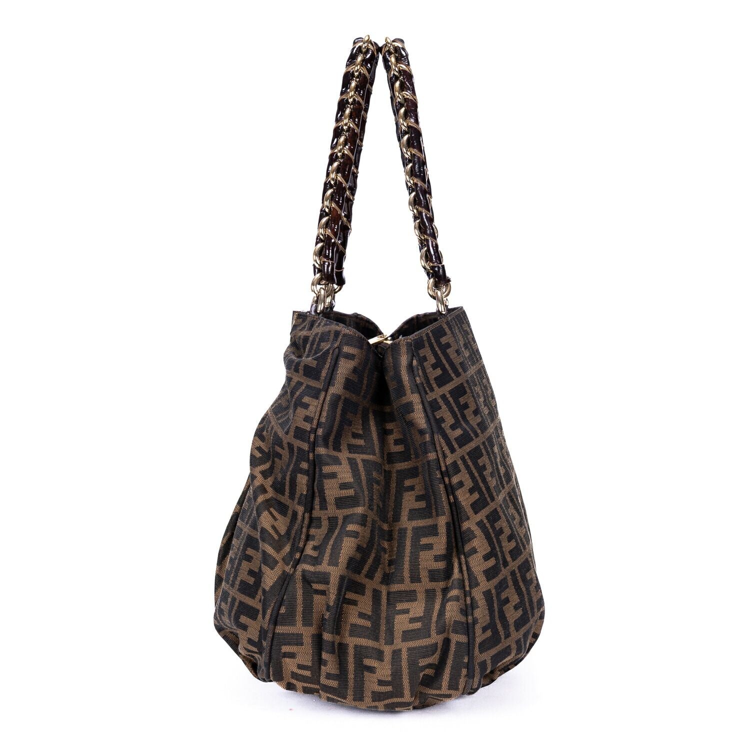 Fendi Mix Tote Brown Zucca Canvas — view 3