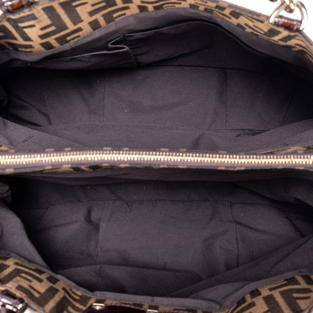 Fendi Mix Tote Brown Zucca Canvas — view 9