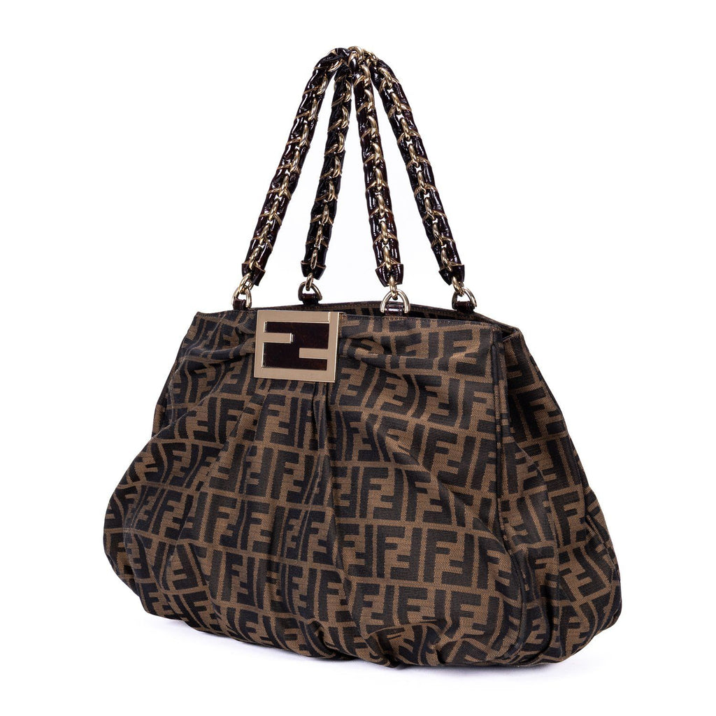 Fendi Mix Tote Brown Zucca Canvas — view 2