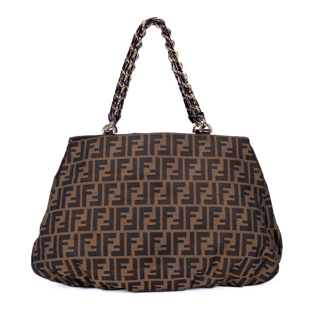 Fendi Mix Tote Brown Zucca Canvas — view 5